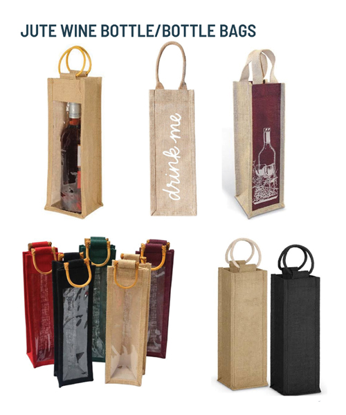 JUTE WINE BOTTLE/BOTTLE BAGS from Juteque