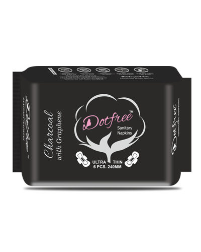 DOTFREE Charcoal Sanitary Napkins - 240MM from Jackpot Durables