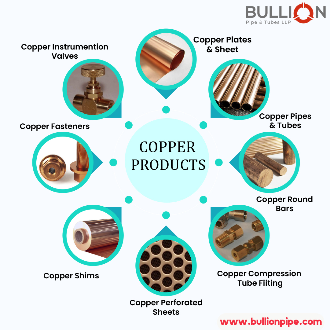 Copper products from Bullion Pipe