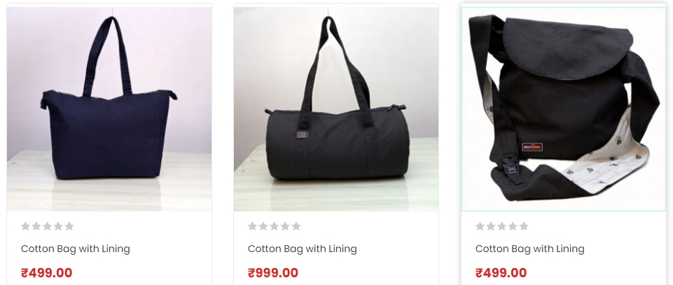 Cotton Bag with Lining from Revgarbs