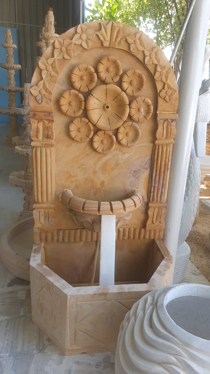 Bird Bath Bowl in Sand Stone  from AMBER ART EXPORT