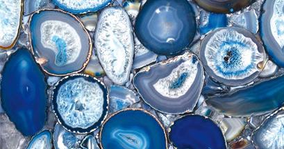 Blue Agates - Semi Precious Gemstone Slabs