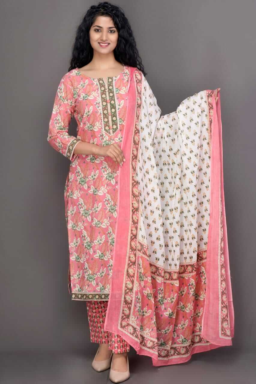 Ladies Cotton Designer Suit's || Ladies Cotton Pant Suit's  from FabricKart