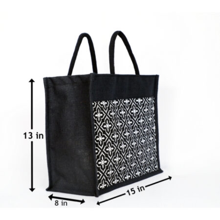 Black-Print Designer Bag from Sun Jutebags