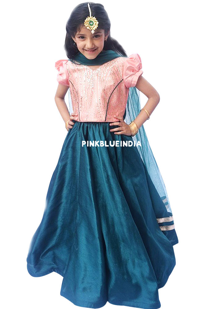 Designer Lehenga / Ghagra For Girls online  from Pink Blue India