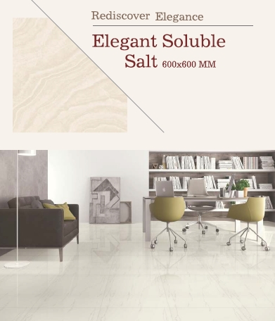 Double Charged Vitrified Kajaria Tiles Elegant Soluable Salt