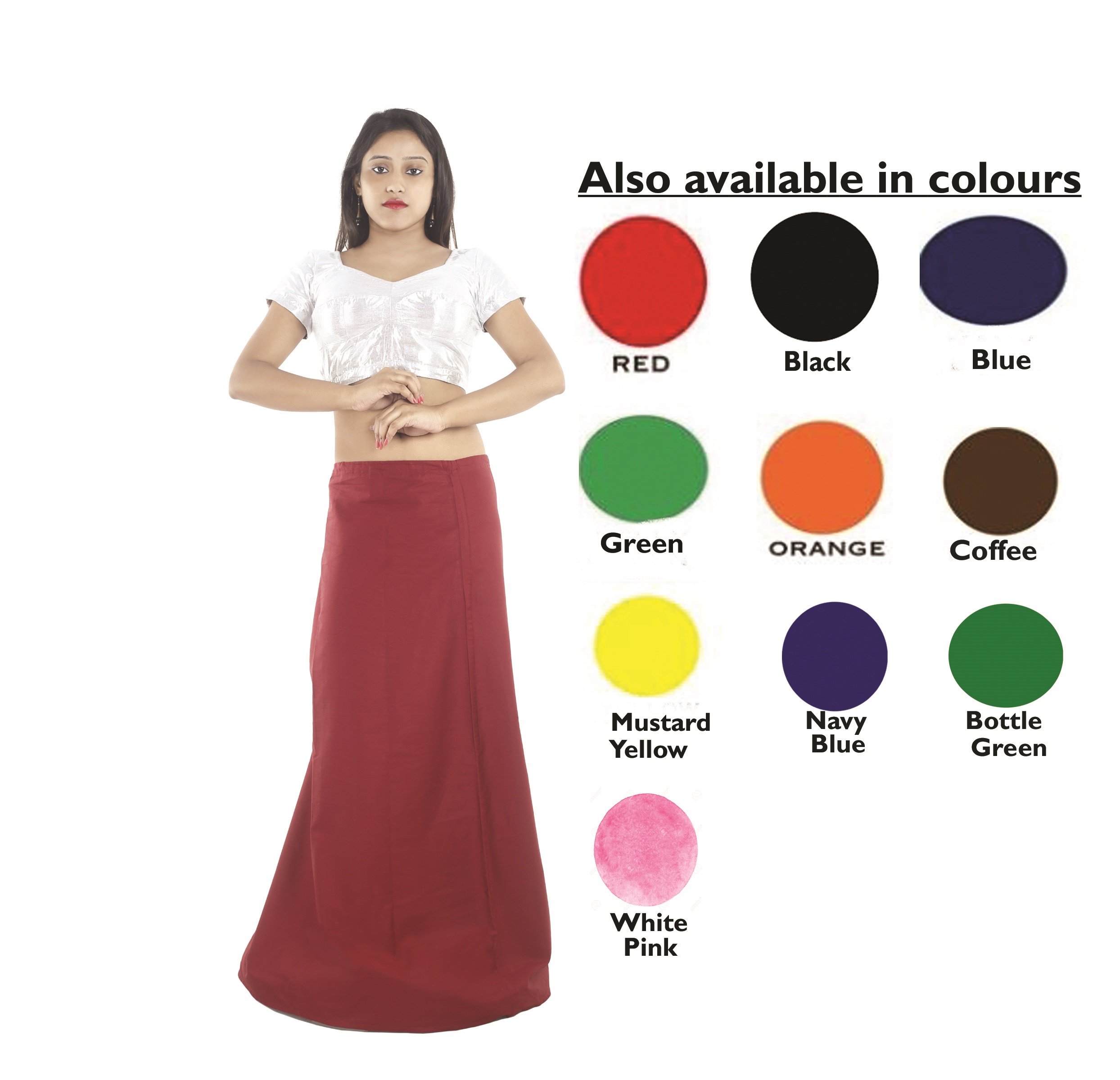 Women's Saree Cotton Petticoat 