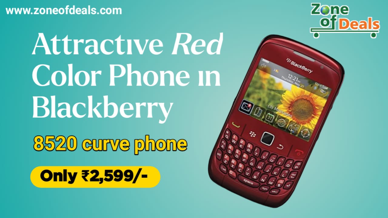 Blackberry 8520 Curve RED Refurbished Qwerty Keypad Mobile from Zoneofdeals