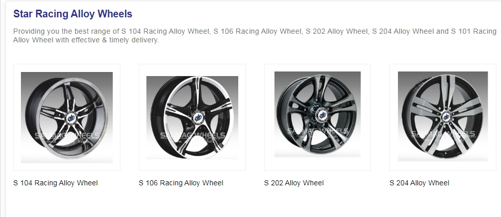 Star Racing Alloy Wheels from SAI MAG WHEELS