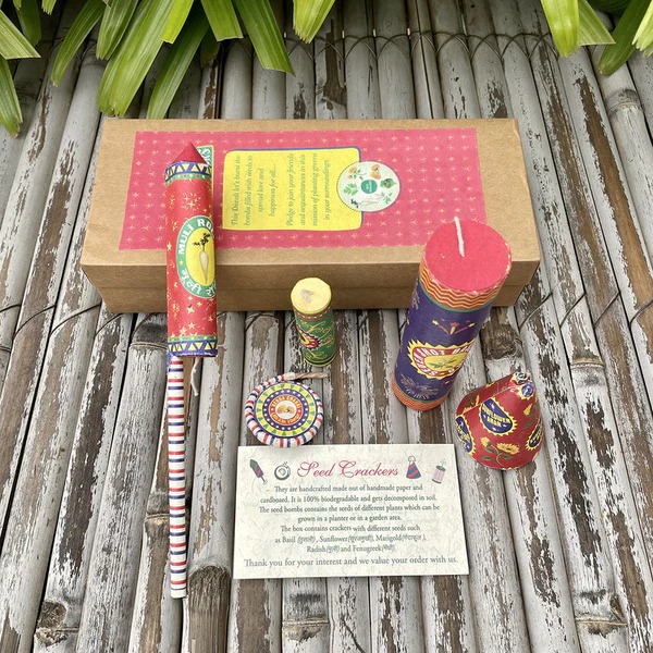 Diwali Crackers | Plantable Seed Crackers | Pack of 5 from Mohammed jalil & sons Diwali crackers