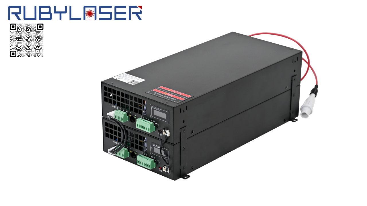 300/200W HV CO2 laser power supplyo for folded CO2 tube, power supply for 200/300Watt CO2 laser tube for knife die cutter from rubylasertech