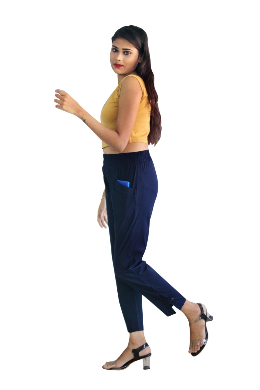 Cotton Checks Pants - Royal Blue from Riddhi Dry Fruits
