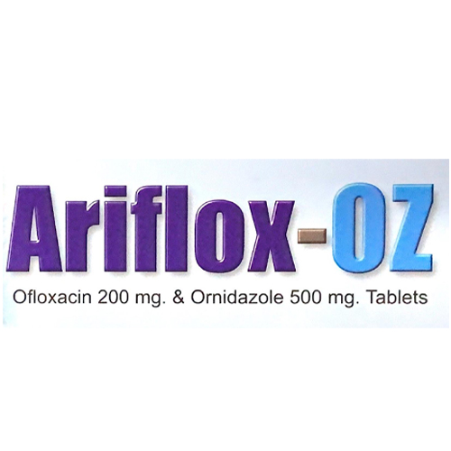 Ariflox-OZ, Ofloxacin 200 mg. & Ornidazole 500 mg. Tablets