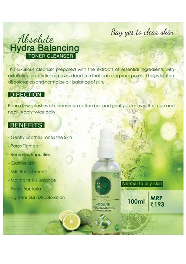 Absolute Hydra Balancing Toner Cleanser