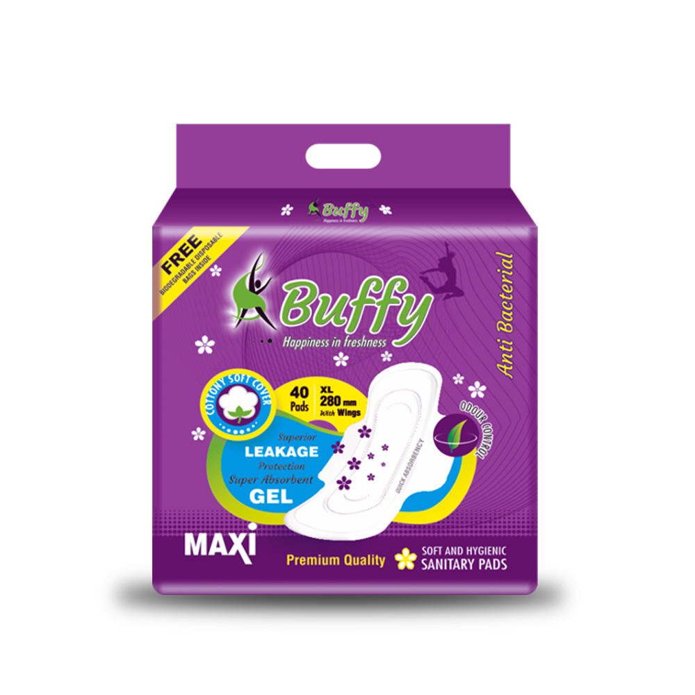 Buffy Anti Bacterial Soft and Hygienic Sanitary Pads with Cottony Covers from Jackpot Durables