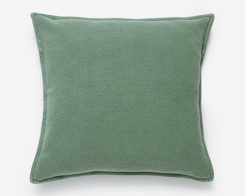 Plain Cotton Dark Green Cushion Cover