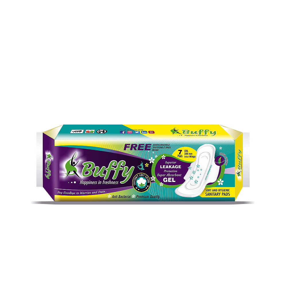 Buffy Anti Bacterial 300mm (XXL) Straight Regular Maxi Cottony Cover from Jackpot Durables