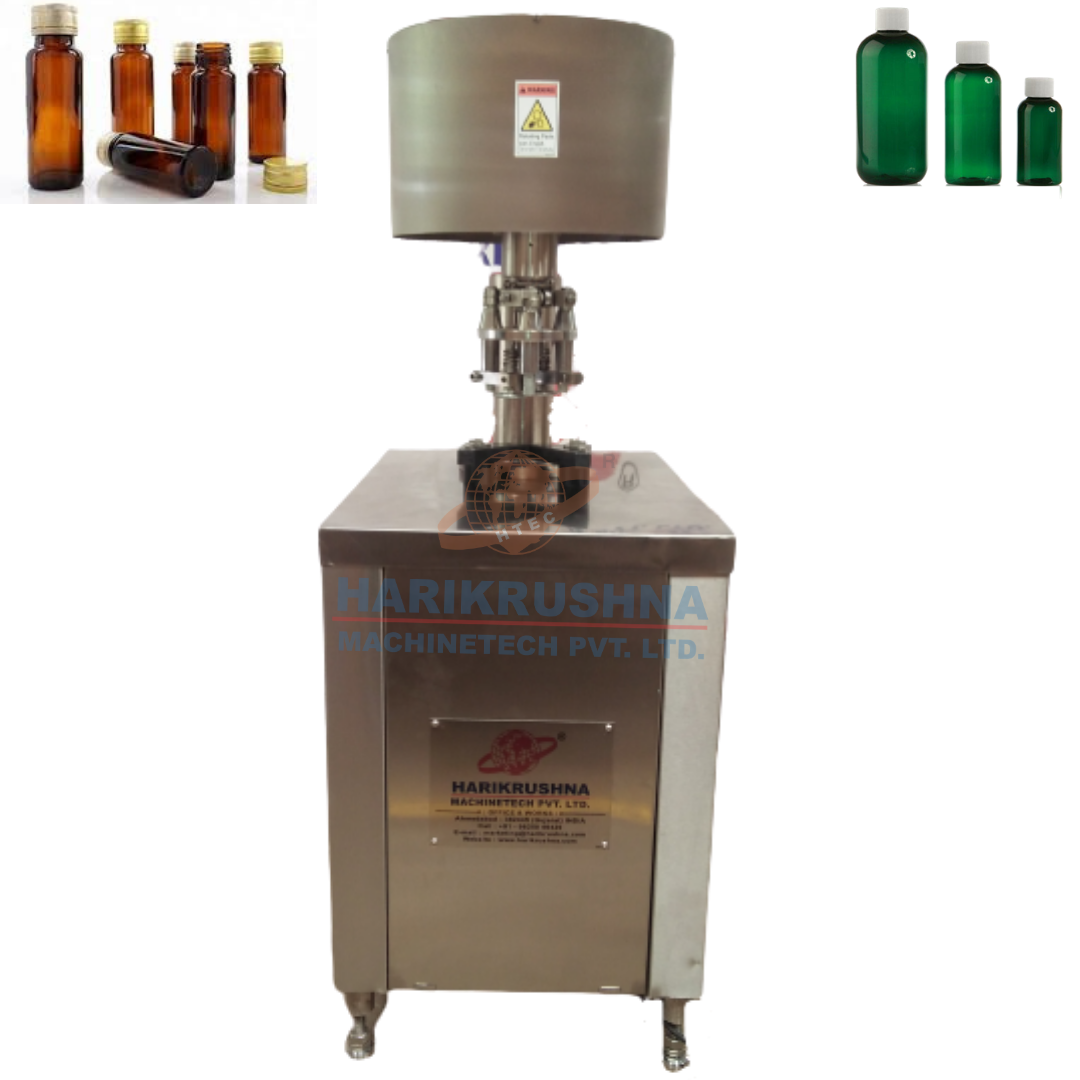 SEMI-AUTOMATIC ROPP/SCREW CAP SEALING MACHINE from Harikrushna Machines Pvt. Ltd.