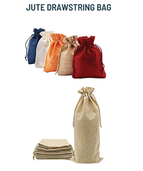 JUTE DRAWSTRING BAG from Juteque