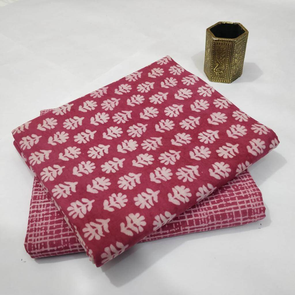 Summer Fabric Print , Pink White from FabricKart
