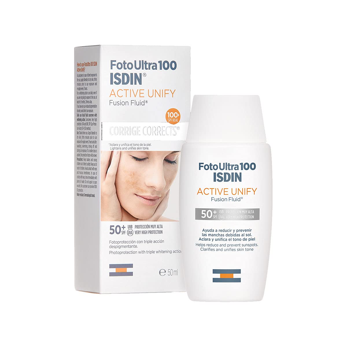 ISDIN FOTO ULTRA 100 ACTIVE SUNSCREEN UNIFY FUSION FLUID COLOR