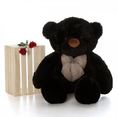 Life Size Dark Black Color Teddy Bear 4 Foot Tall 48 Inch Boy Toy Bulk