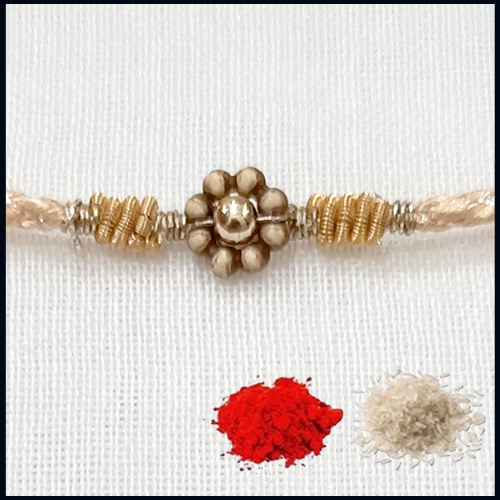 Simple Design Rakhi with Roli Chawal from Rakhi Store