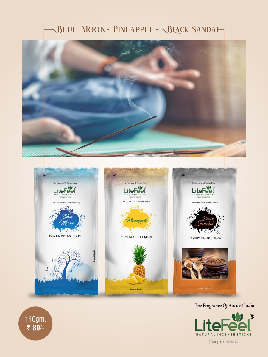 Blue Moon, Black Sandal  Incense Sticks from Shyam Incense Stick