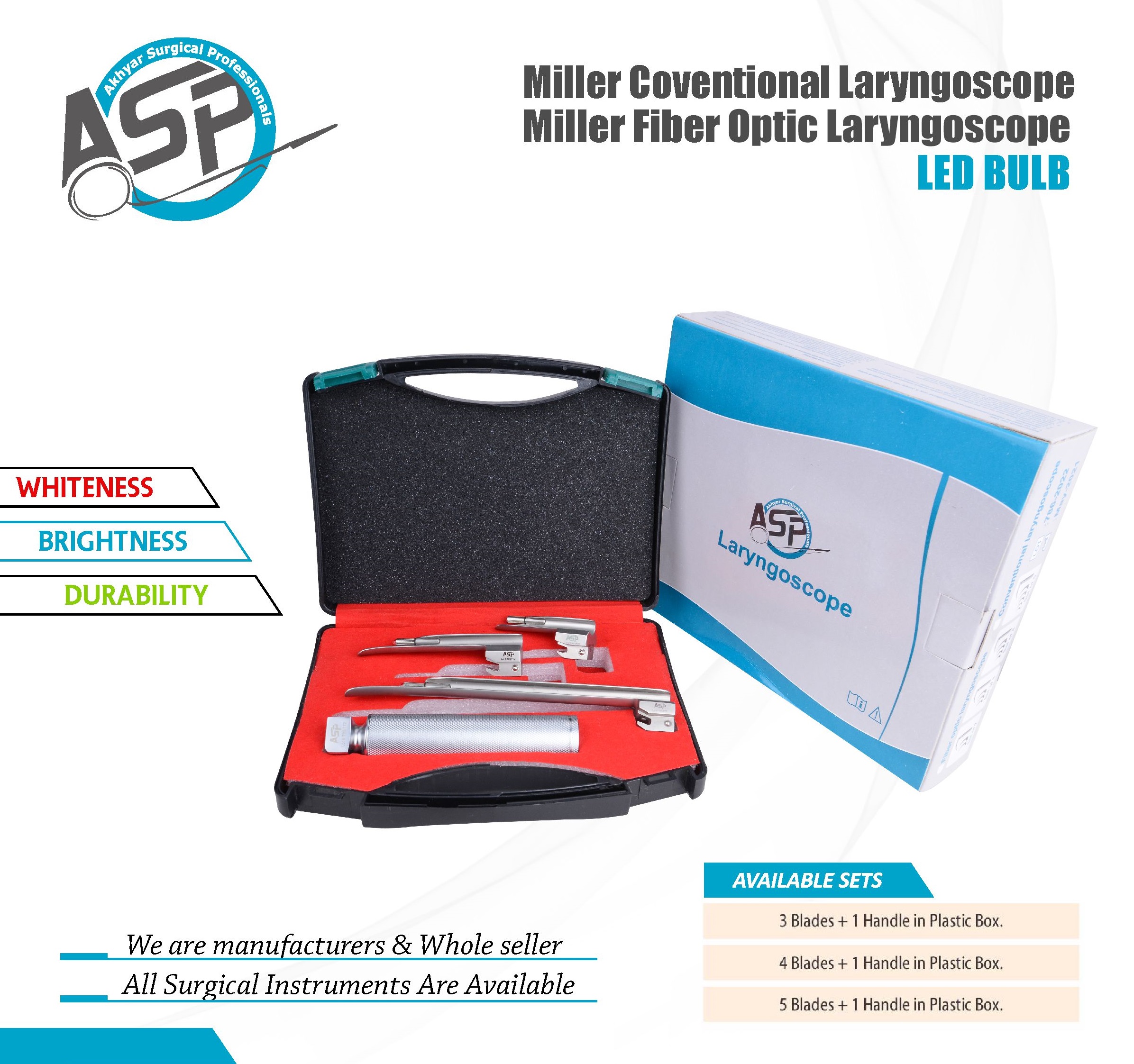 Fiber Optic Macintosh Laryngoscope from Akhyar Surgical Professionals