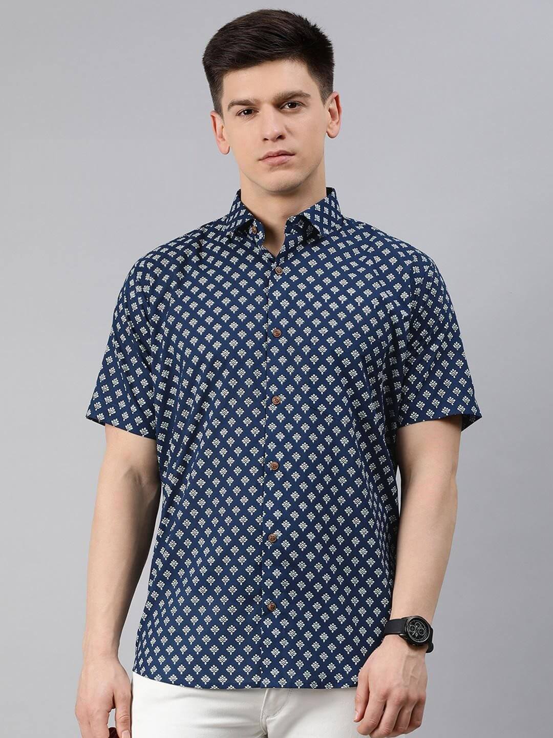 Men's Printed Cotton Shirt 