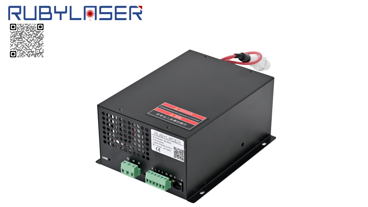 AC220/110V two flybacks 60watt co2 laser power supply for 3050 CNC CO2 laser engraving machine rubylasertech
