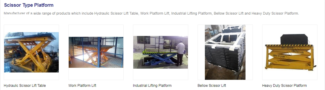 Scissor Type Platform from Servo Tech (India)