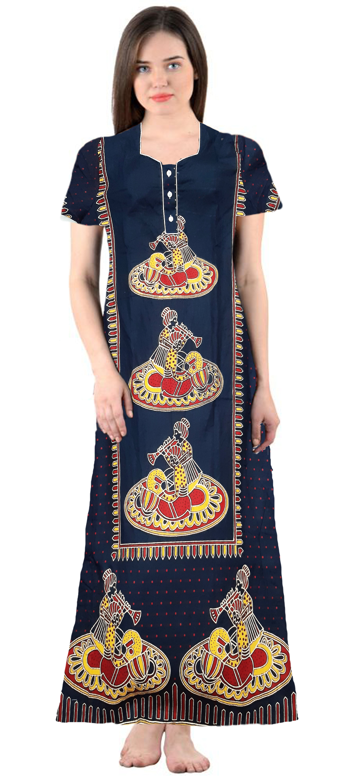 COTTON NIGHTY IN VERIOUS NECK DESIGNS from ASELUS ENTERPRISES PVT LTD