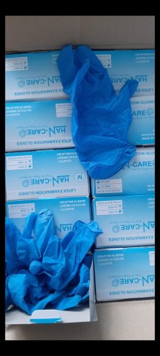 Blue Latex Examination Gloves(MATIC PLUS)