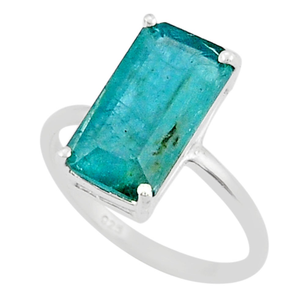 925 sterling silver 5.13cts faceted natural grandidierite ring from Gemexi