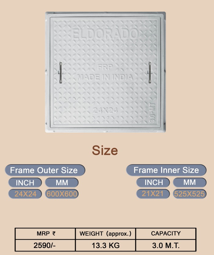 Frp Square Manhole Cover  24×24 from Eldorado Stone✅