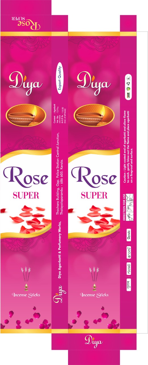Scented Agarbatti Rose from Diya Agarbatti & Perfumery Works