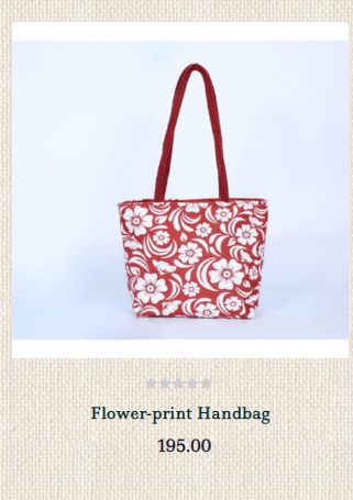 Flower print hand bag from Sun Jutebags