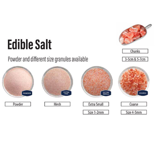 Edible Salt - Power and Different Size granules available 