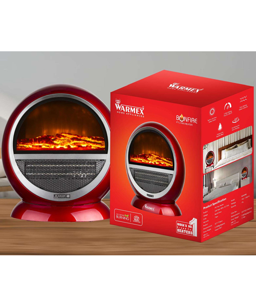 PTC Fan Heater with Live Bonfire Effect from Delux Hardware