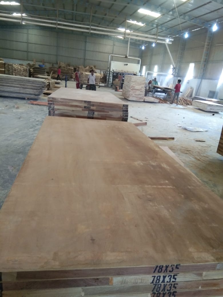 30mm Single Core Gurjan Face Top And Bottom  Solid Pine Wood Flush Door from Shree Durga Wooden Industries