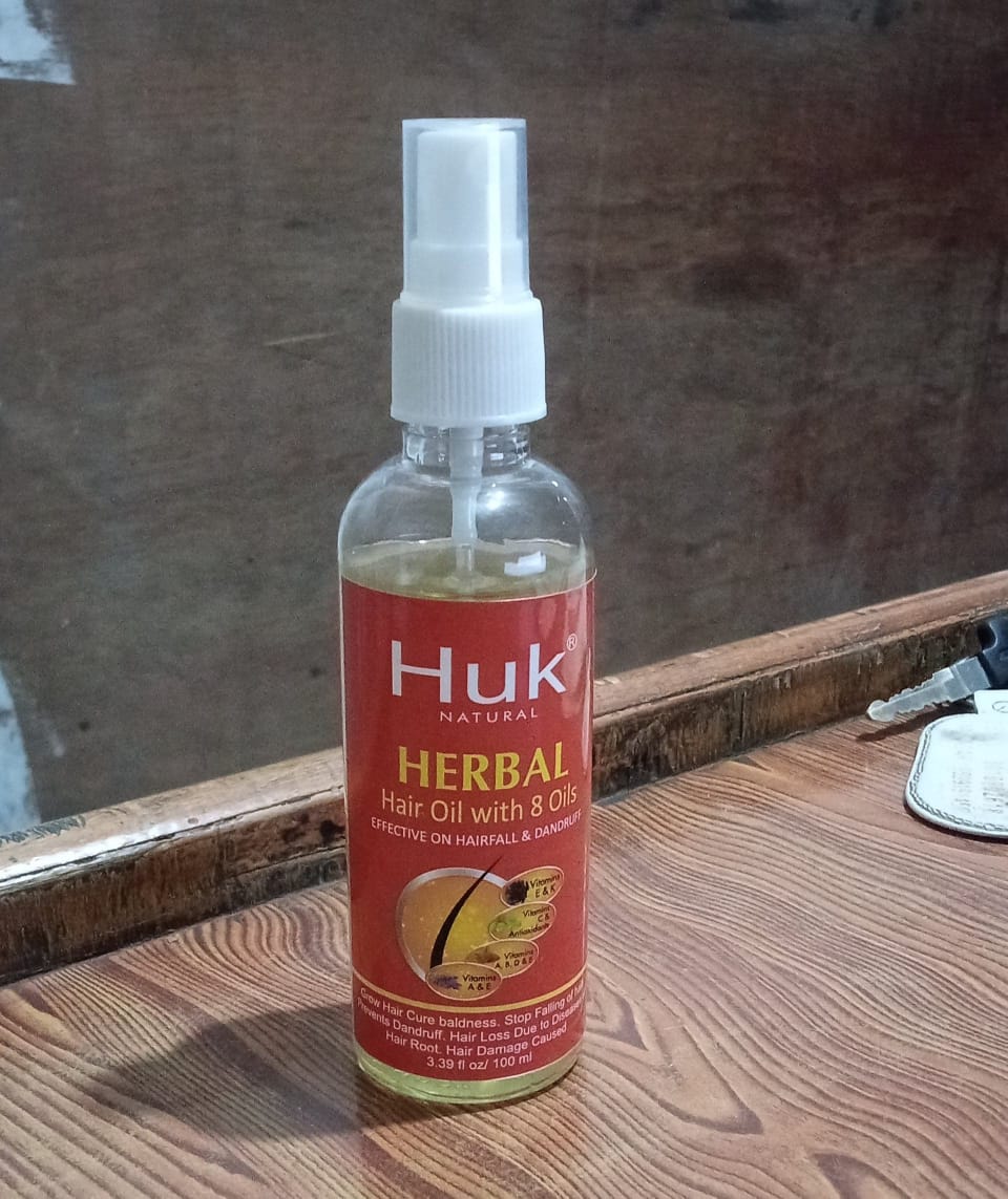 Huk Herbal Hair Oil 100ml with 8 Oils from Huk Natural