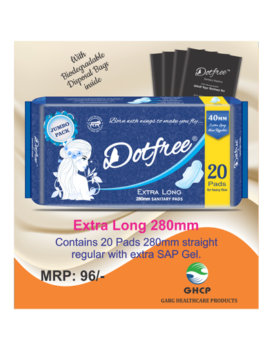 Dotfree Sanitary Pad 280mm 20 Pcs Pack from Jackpot Durables