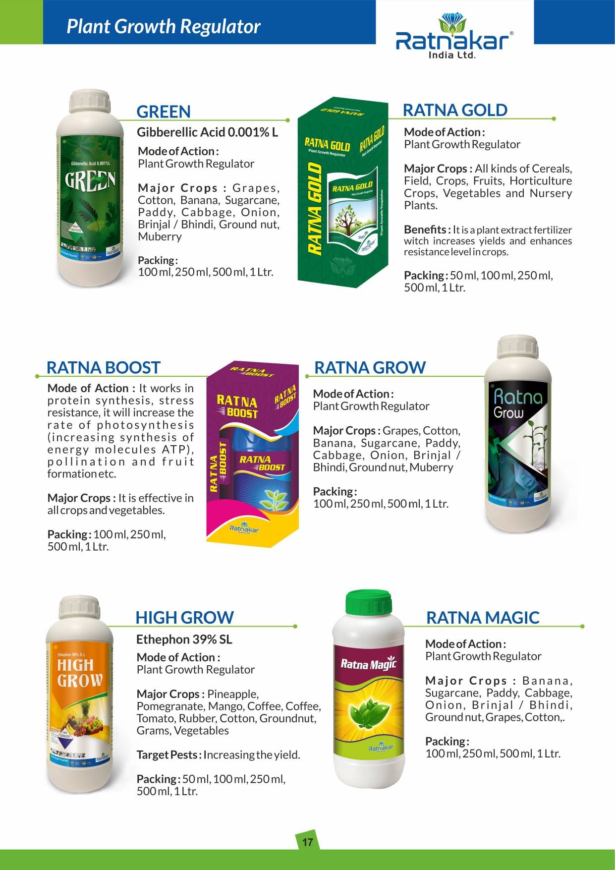 Plant Growth Regulators Ratna Gold from Ratnakar India Ltd