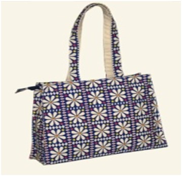 Jute Printed Hand Bag 