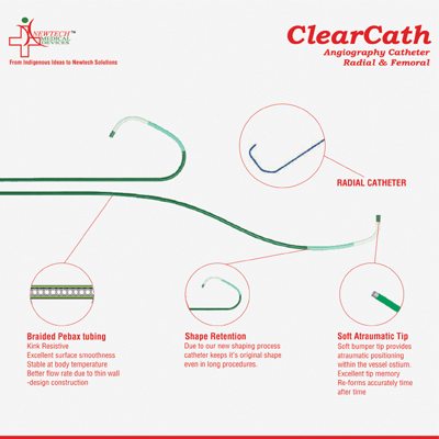 Angiography Catheter Radial & Femoral from Newtech Medical Devices