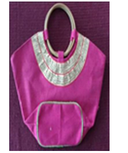 CANE HANDLE DYED JUTE BAGS 14X15 LAM from Jute Corporation of India