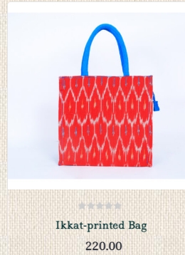 Ikkat-printed Bag from Sun Jutebags