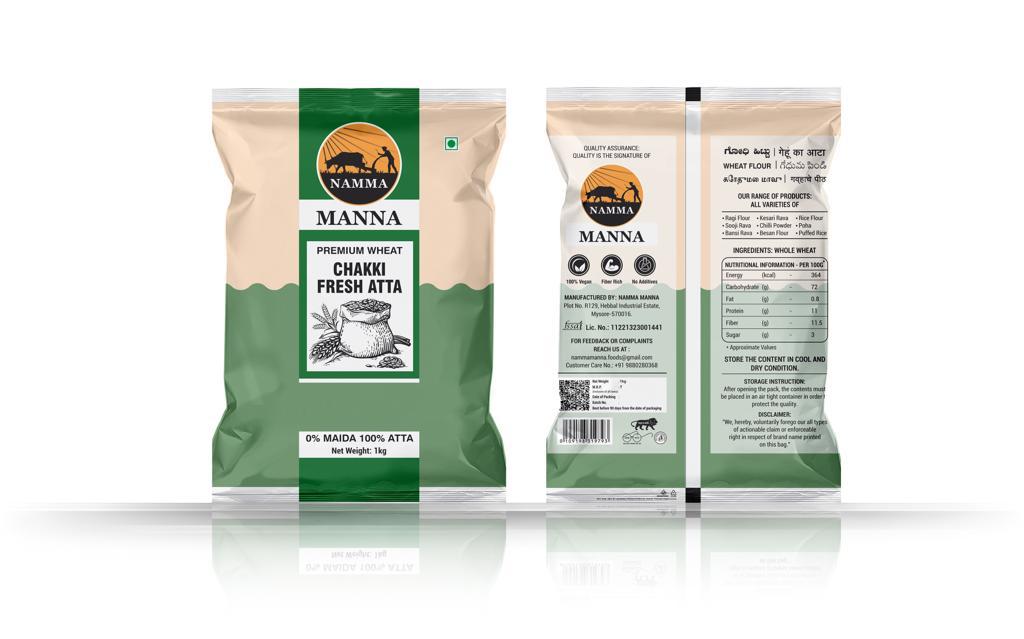 Namma Premium Wheat Chakki Fresh Atta 1 Kg