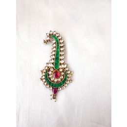 SPLASH OF KUNDAN SILVER BASED KALGI FOR MEN